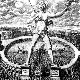 The legendary Colossus of Rhodes, one of the Seven Wonders of the Ancient World, depicted Helios, the Greek sun god, for whom the first day of the week was named.